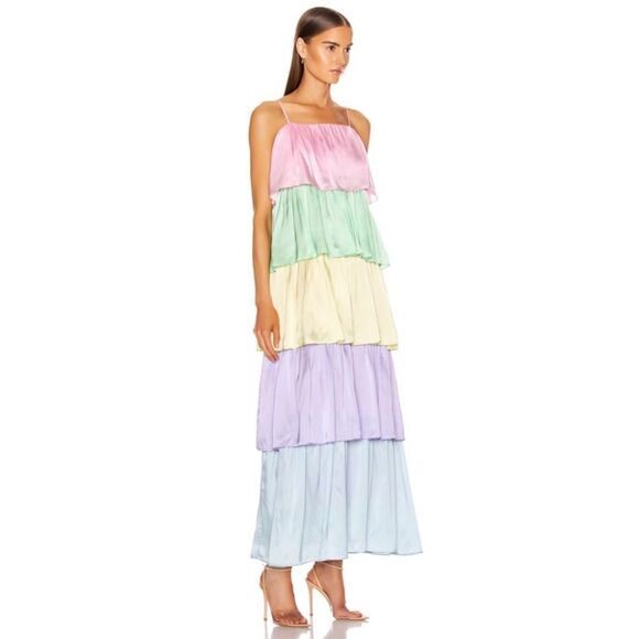 Olivia Rubin Neapolitan Colorblock Cici silk Dress - Picture 3 of 11